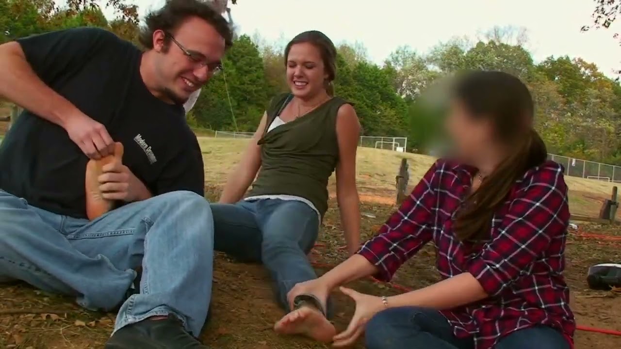 Feet tickling friends