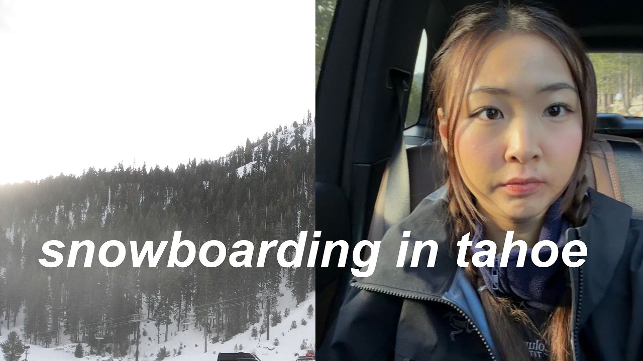 my friends teach me how to snowboard ✮⋆˙ lake tahoe vlog