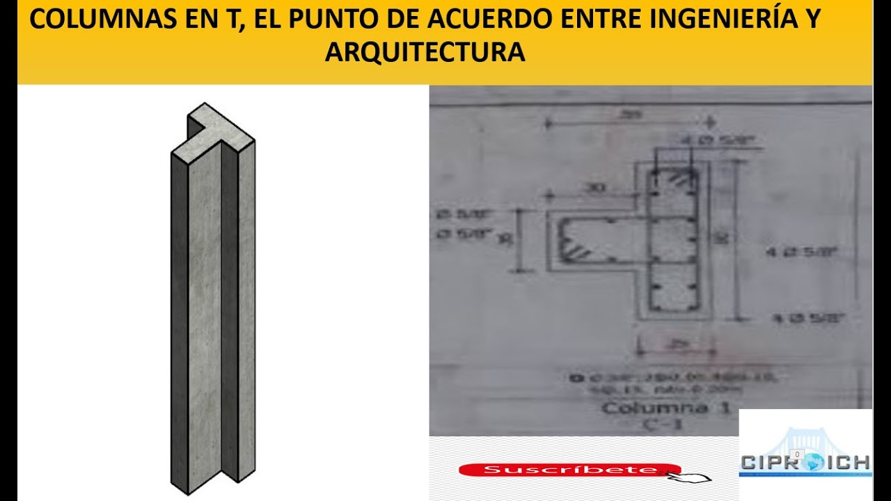 Columnas en T, el punto de encuentro entre arquitectos e ingenieros, ingeniería civil aplicada.