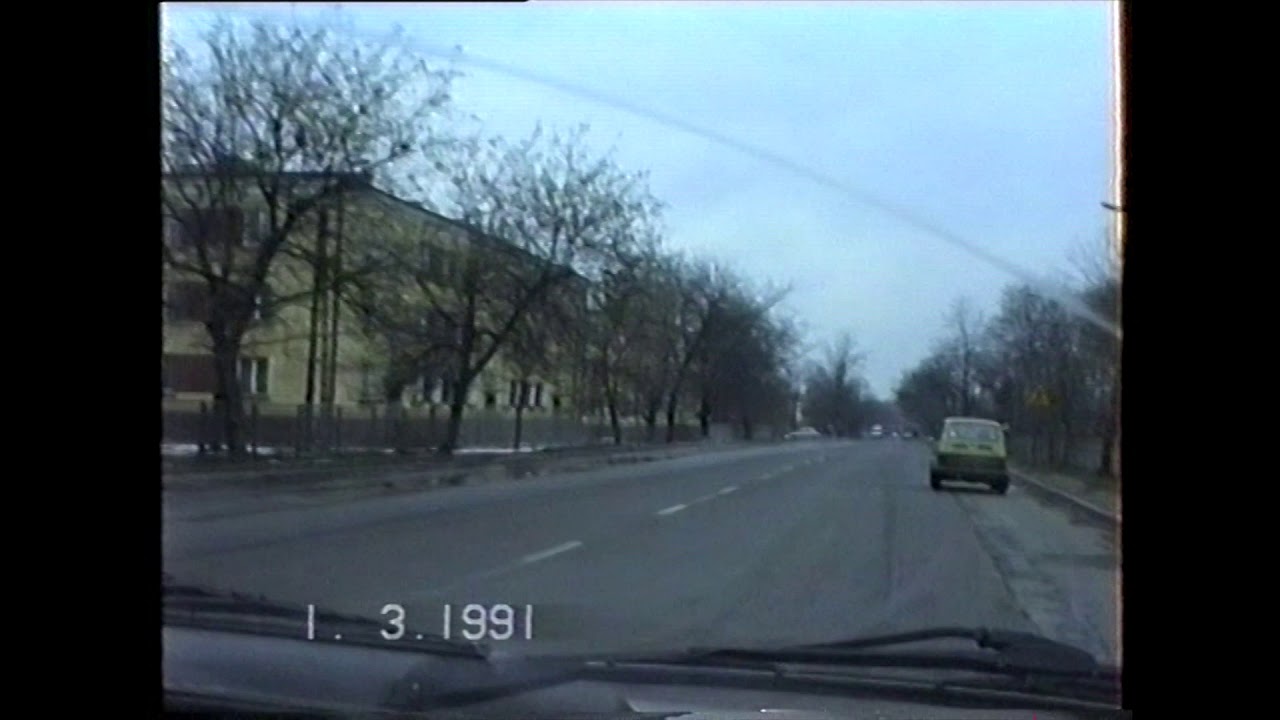 Mińsk Mazowiecki - Przejazd ulicą Warszawską 01.03.1991
