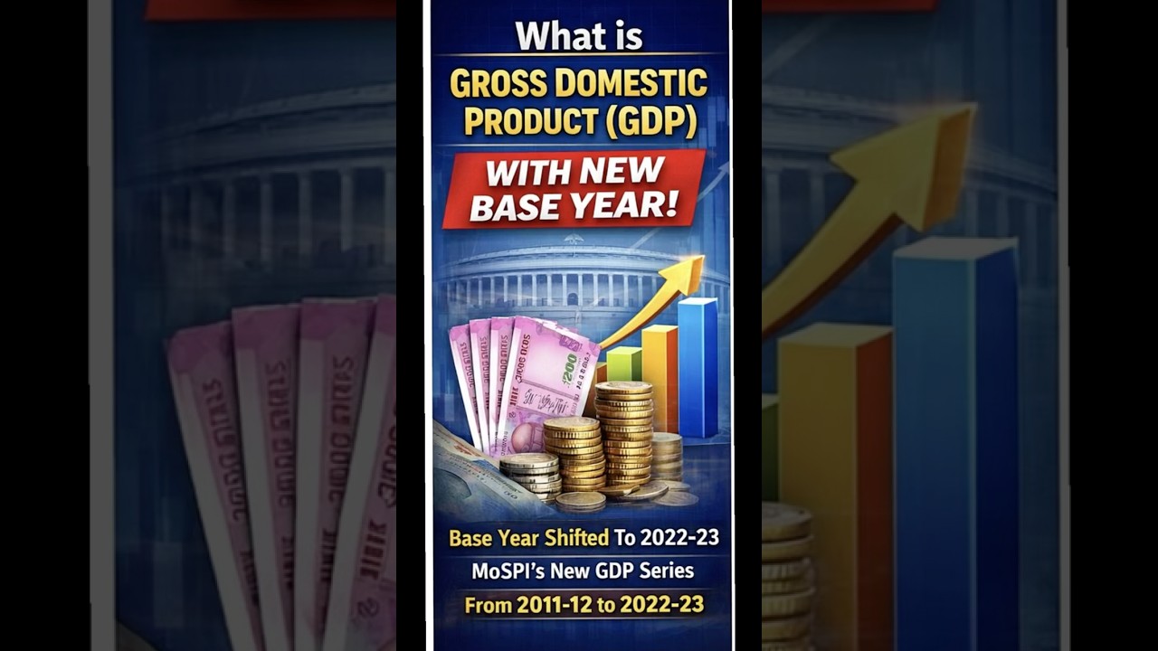 GDP New Base Year 2022-23 Explained | What is Gross Domestic Product? MoSPI New GDP Series UPSC 2026
