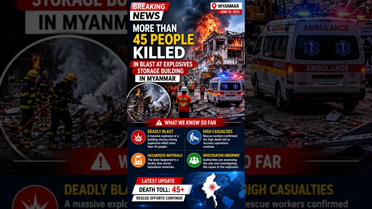 Breaking News: Deadly Explosion at Explosives Storage Facility in Myanmar &ndash; 45+ Killed