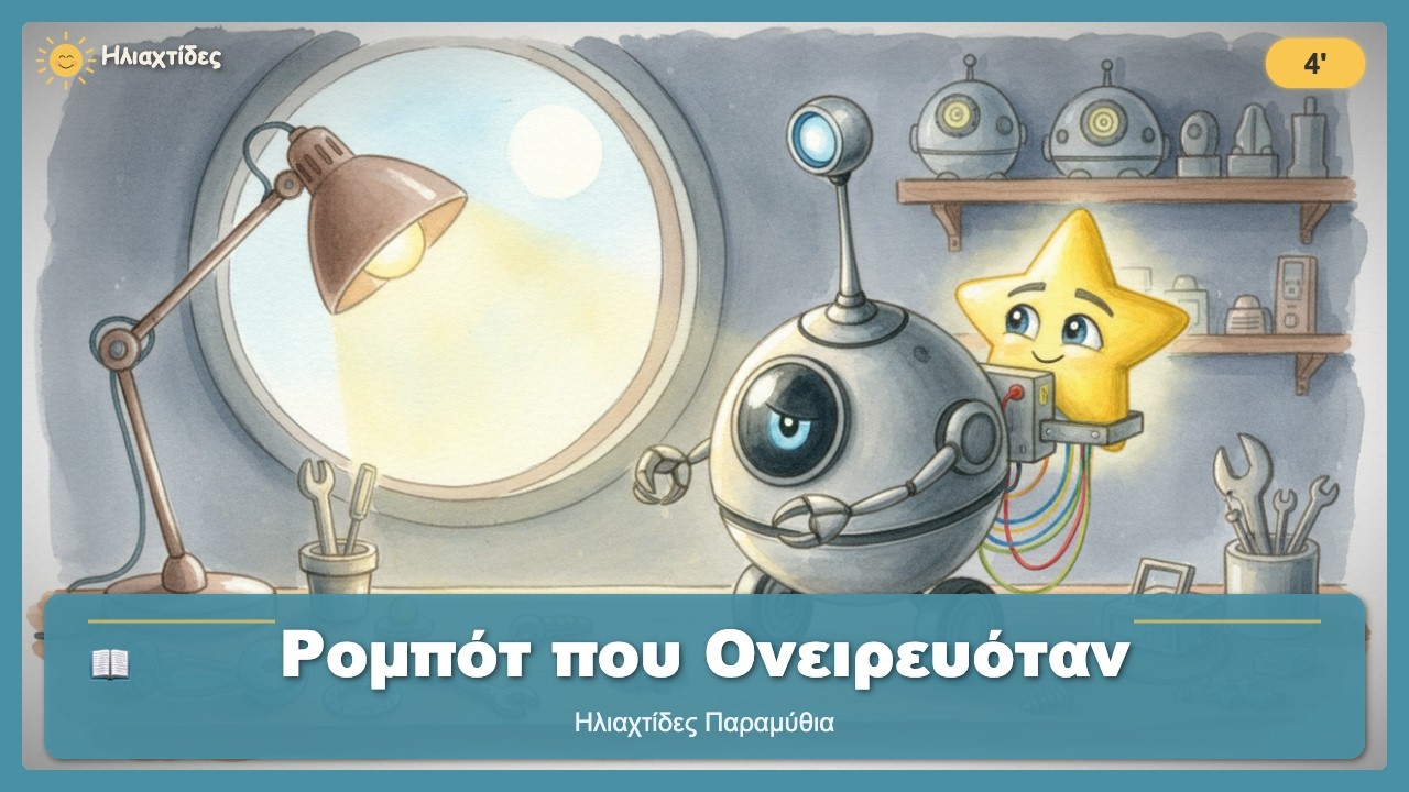 Παραμύθι για Ύπνο: Το Ρομπότ που Ονειρευόταν ⭐ | Ηλιαχτίδες
