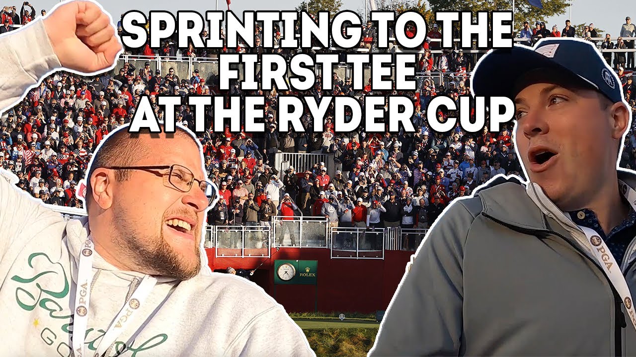 Sprinting To The First Tee At The Ryder Cup