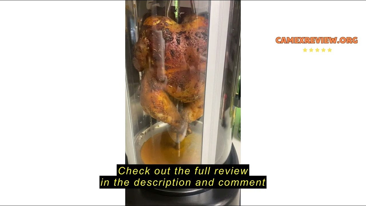 Review NutriChef Countertop Vertical Rotating Oven - Rotisserie Shawarma Machine, Kebob Machine, Sta