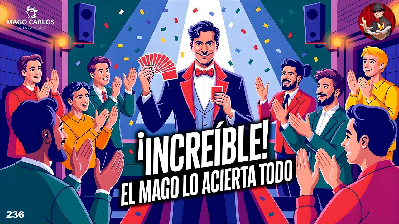 La CARTA se MEZCLA una y otra VEZ... ¡y el MAGO la ADIVINA sin MIRAR!