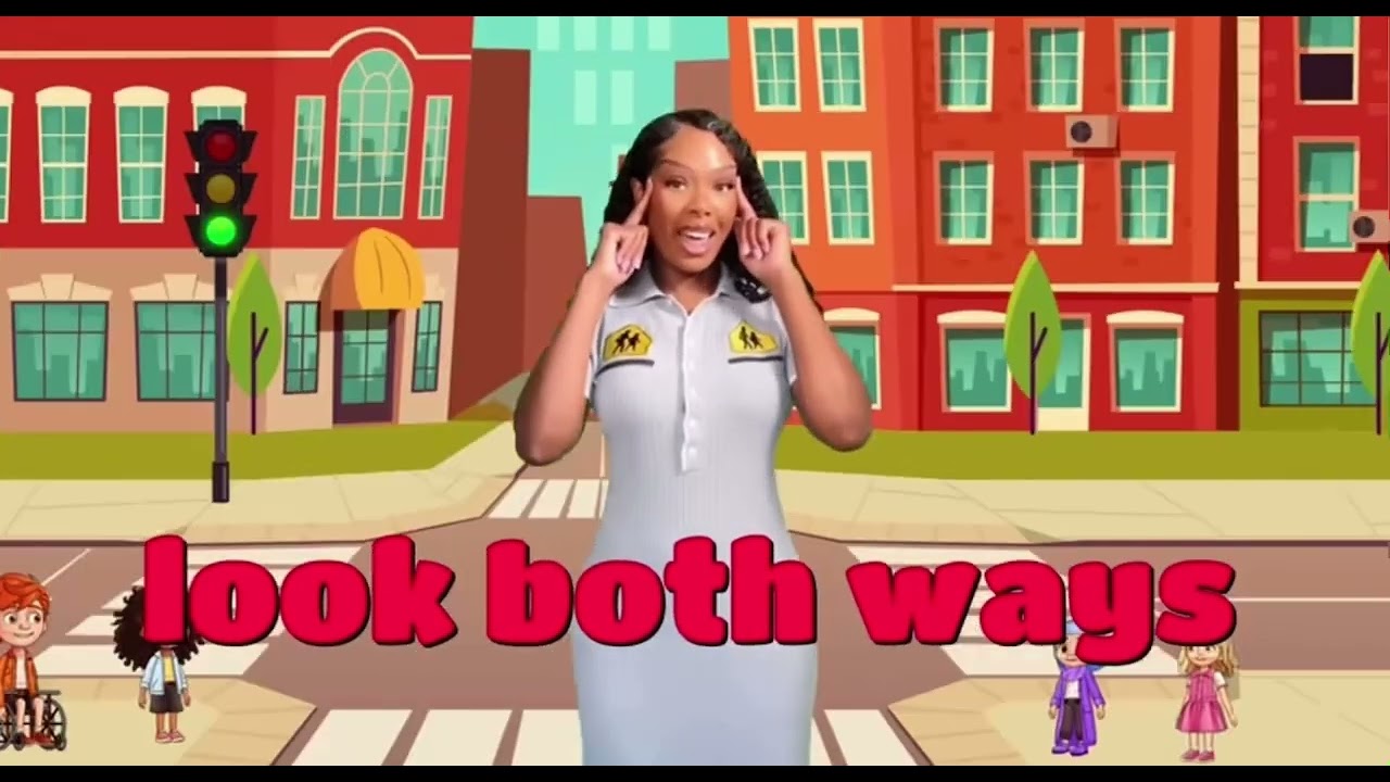 Stop and wait. Look both ways. Street safety song by miss houston, #tiktok #viral