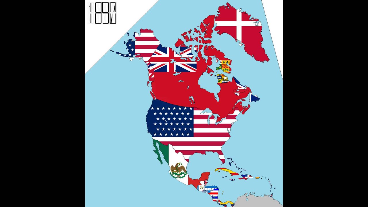 North America: 240 Years in Four Minutes (Timeline of National Flags)