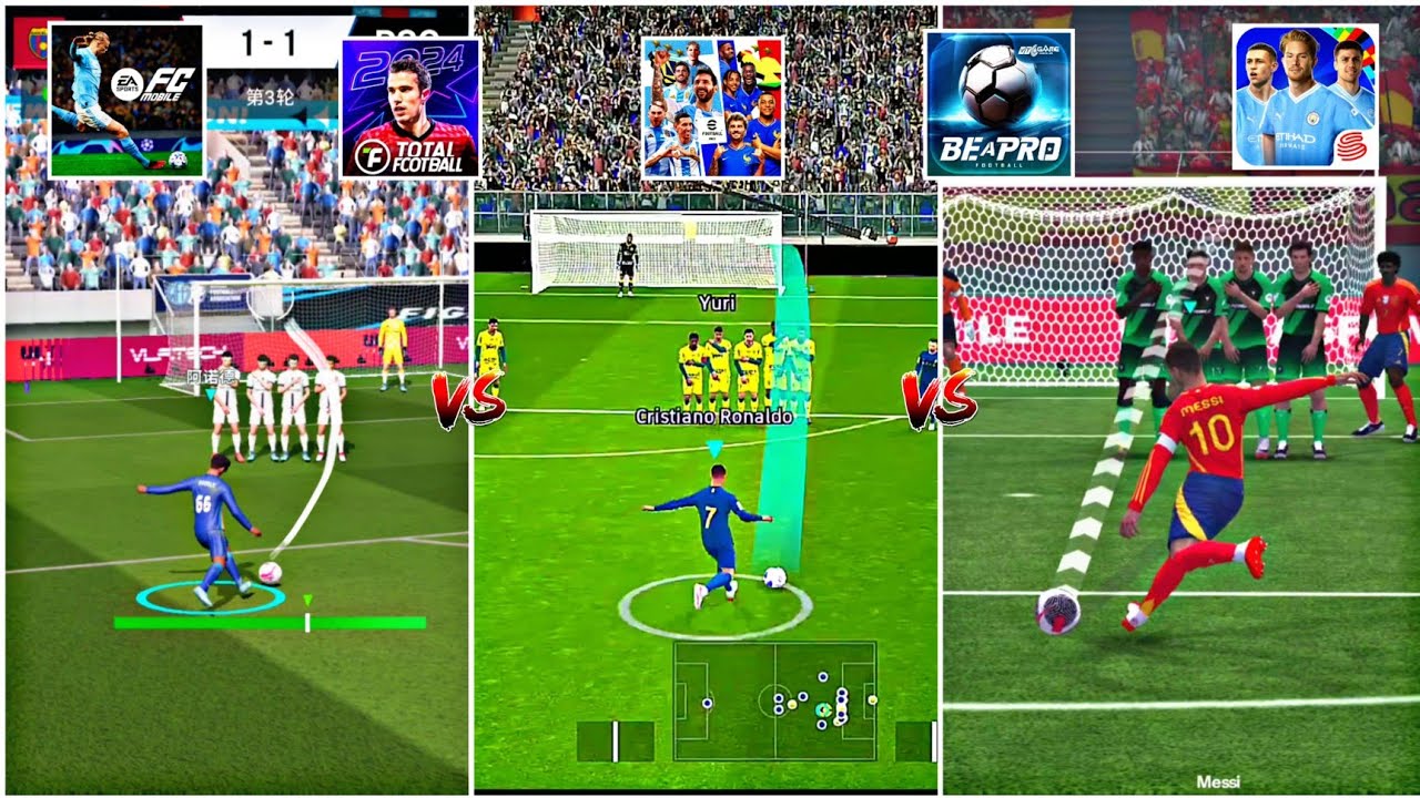 FC MOBILE 🆚 BE A PRO 🆚 VLF 🆚 FL 24 🆚 eFOOTBALL 🆚 DLS 24 🆚 TOTAL FOOTBALL &bull; FREE KICK COMPARISON 🔥