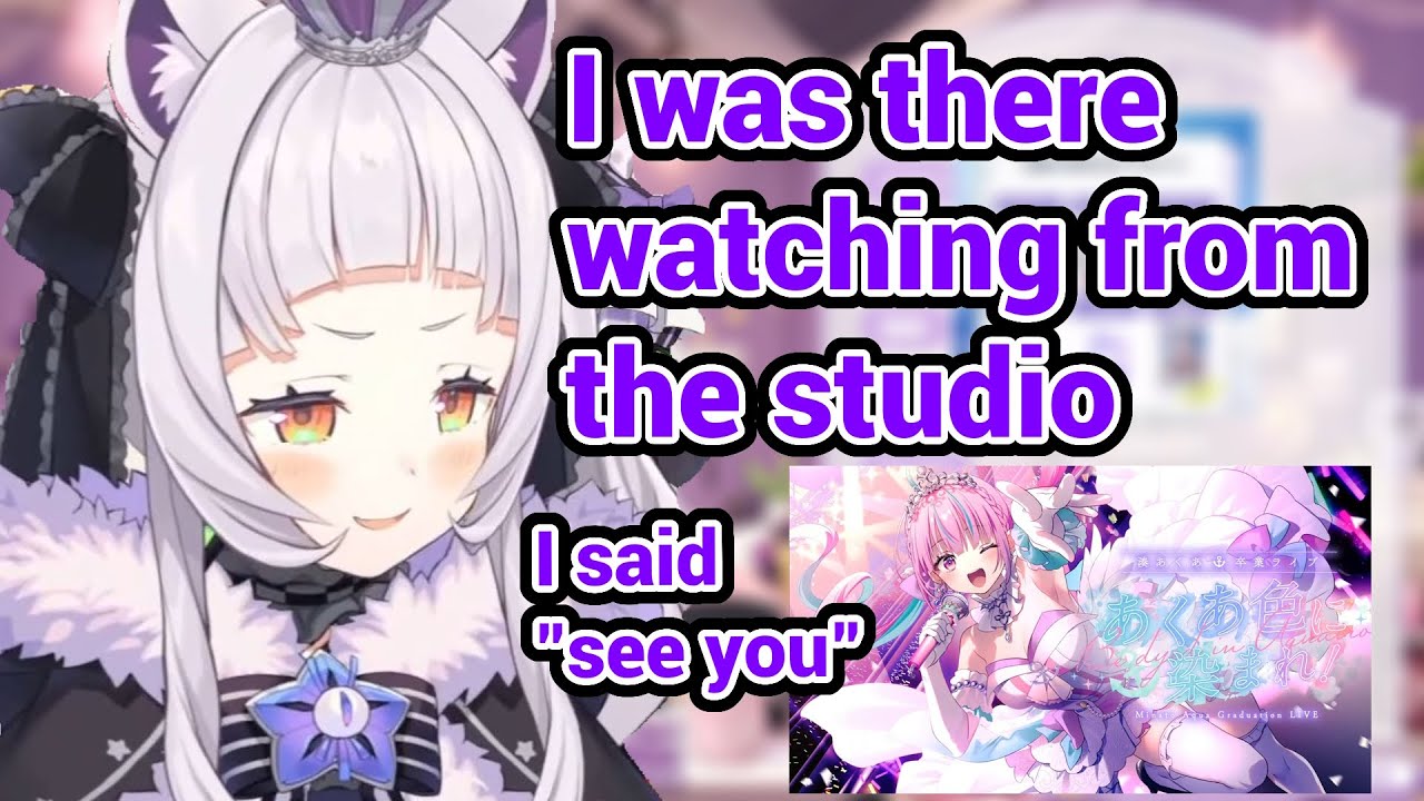 Shion Came to See Aqua Before Her Graduation Stream at Studio and Watched Her from The Front Seat!!