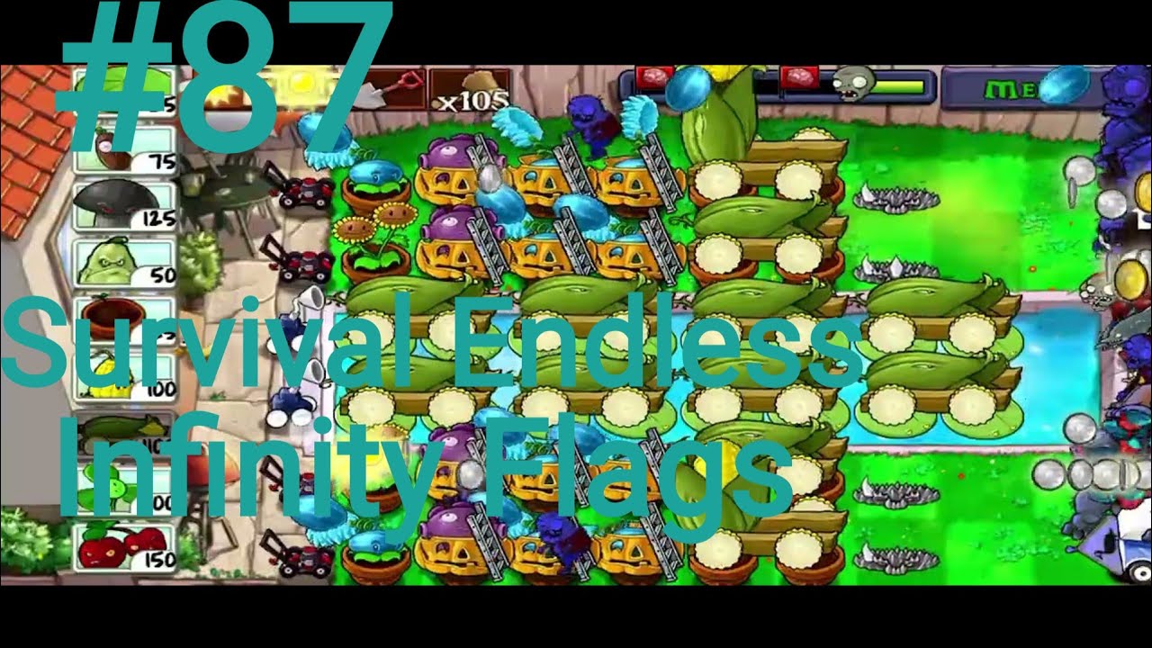 Plants VS Zombies Special Holidays to Welcome Ramadan Survival Endless Part 87 8600 - 8700 Flags