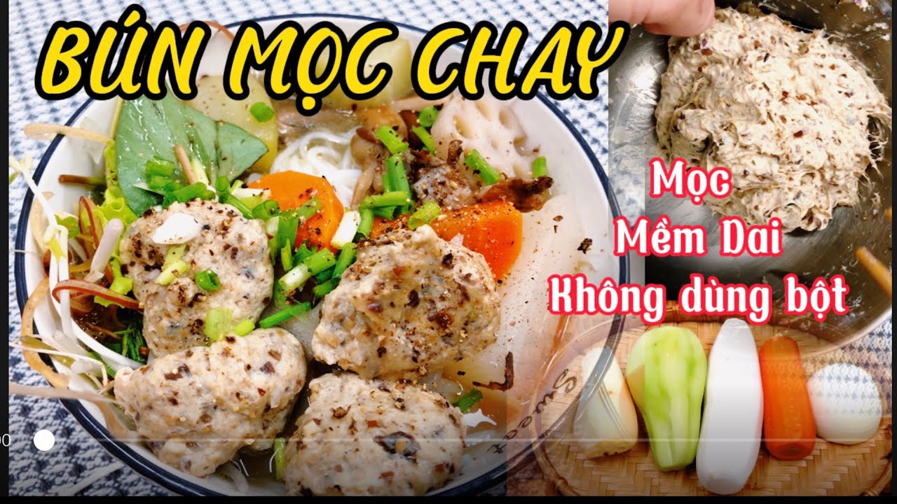 BÚN MỌC CHAY - Chia sẻ cách làm mọc chay ngon - món chay ngon dễ làm