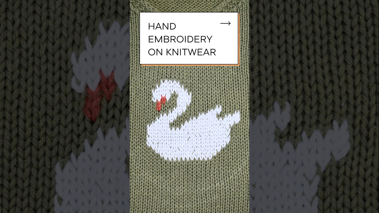 Duplicate Stitch Embroidery Tutorial | Easy Knitwear Embroidery #DIYEmbroidery
