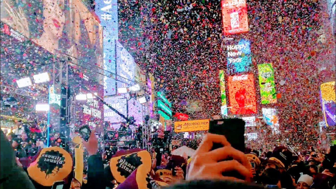 【2020】ニューヨーク タイムズスクウェア カウントダウンに参加したときの動画。
