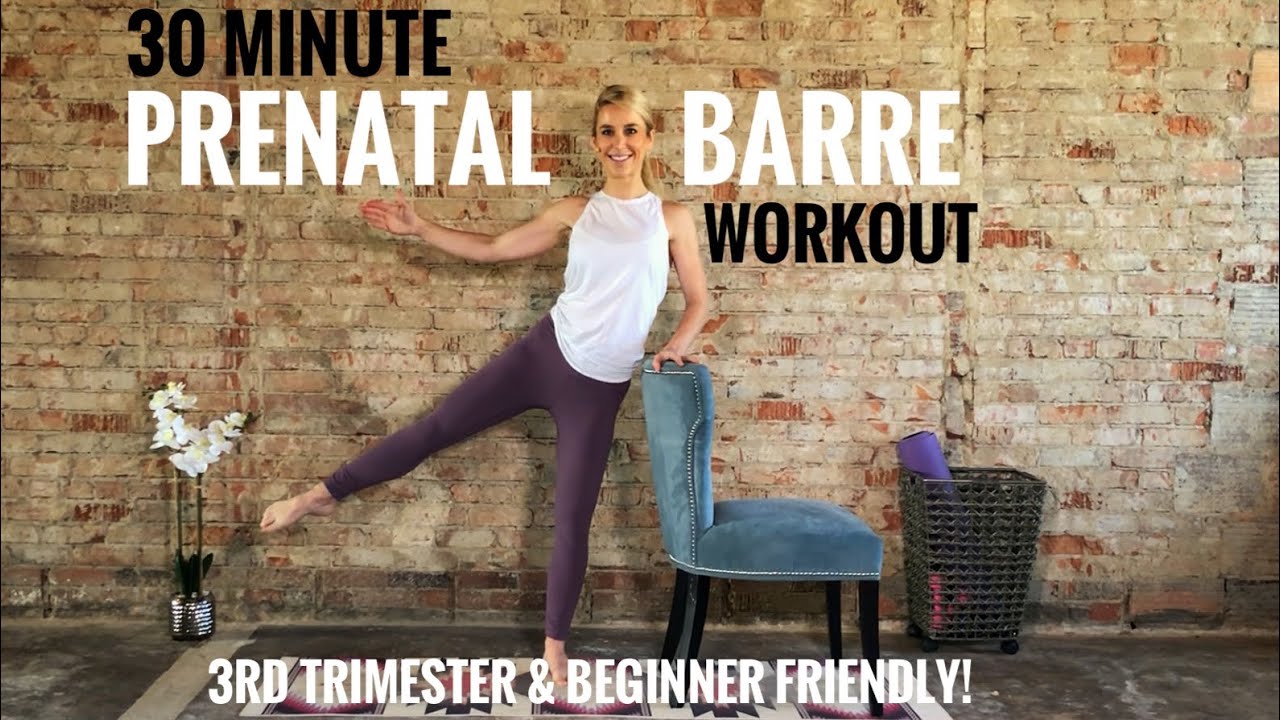 30 Minute Prenatal Barre Leg Workout | Third Trimester And Beginner Friendly, Low-Impact!