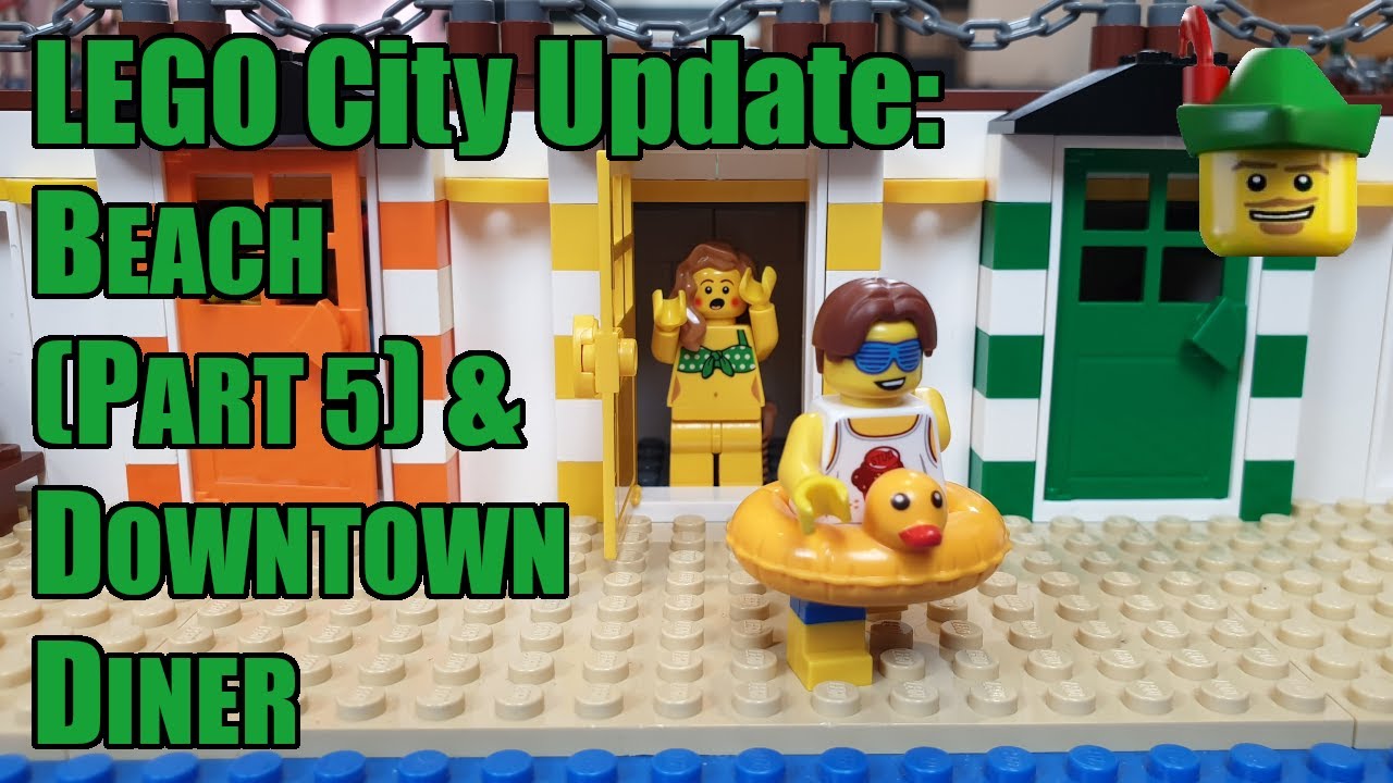 Обновление LEGO City — Пляж, часть 5 и закусочная в центре города 10260 🏖🏹