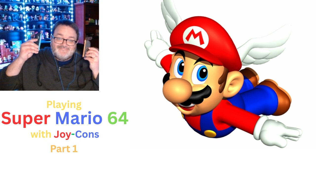 Playing Super Mario 64 with Joy Cons Part 1