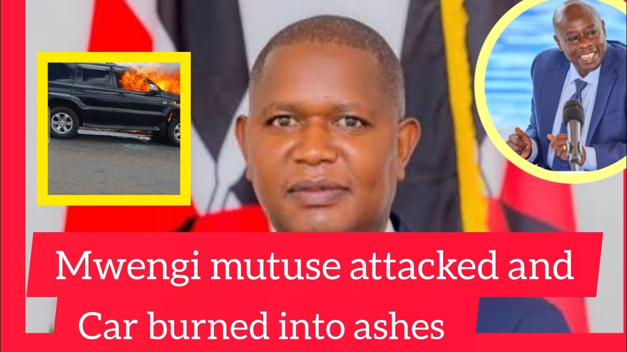 Mwengi mutuse attacked and his car burned into ashes 