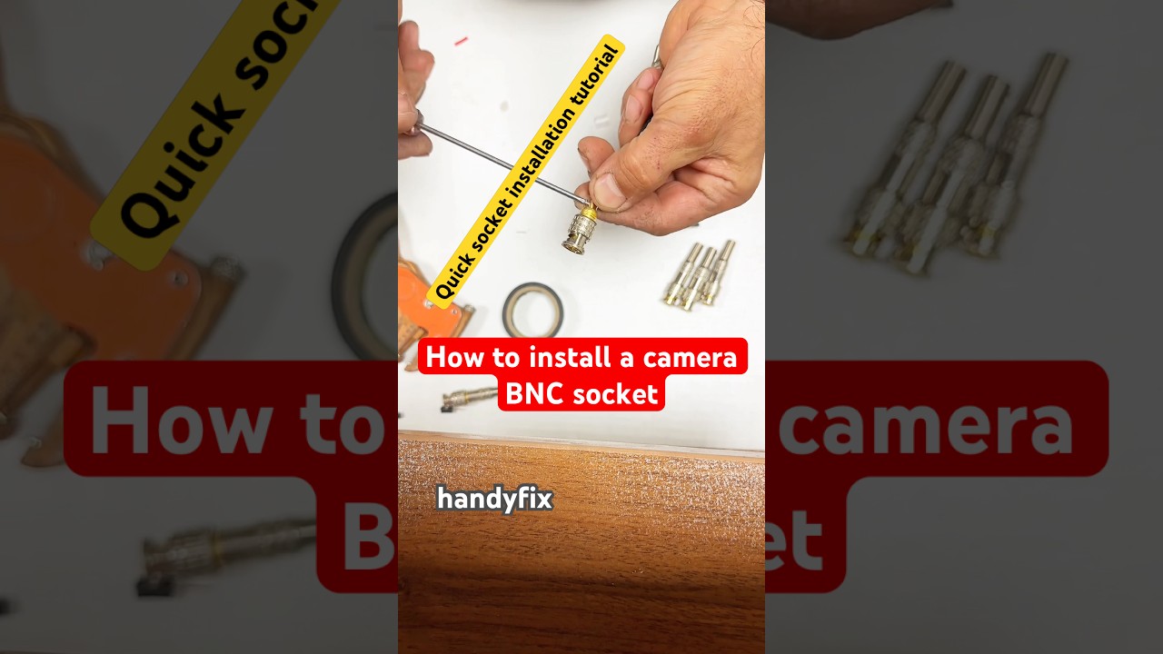 How to install a camera BNC socket #home #repair #emergencyrepair #electronic #camera #Cameracable