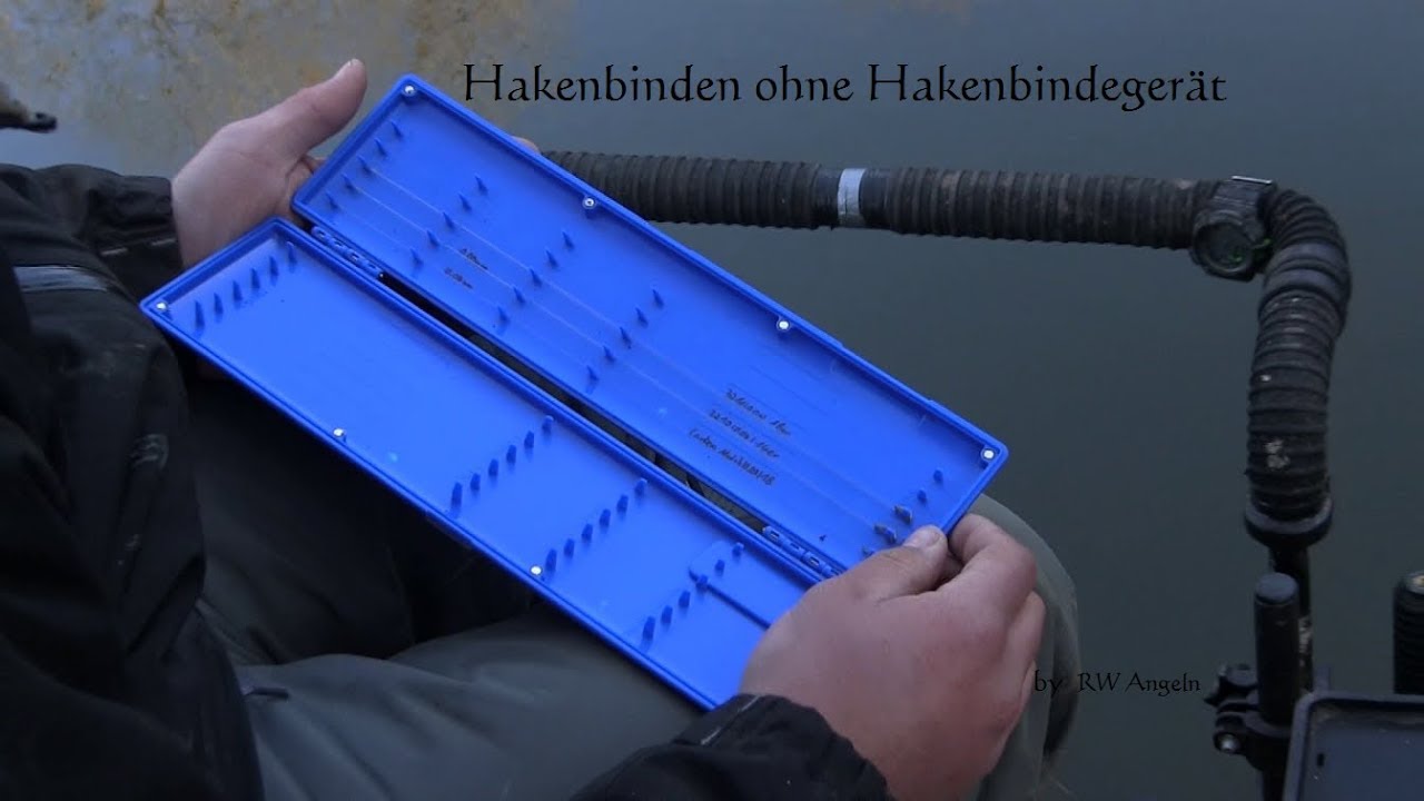 Angelhaken binden ohne Hakenbindemaschine, Haken per Hand binden