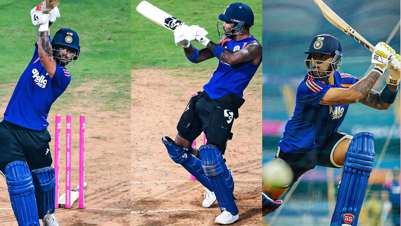 Ishan Kishan, Hardik Pandya, SURYA Kumar Yadav Batting Practice For T20I world Cup final 