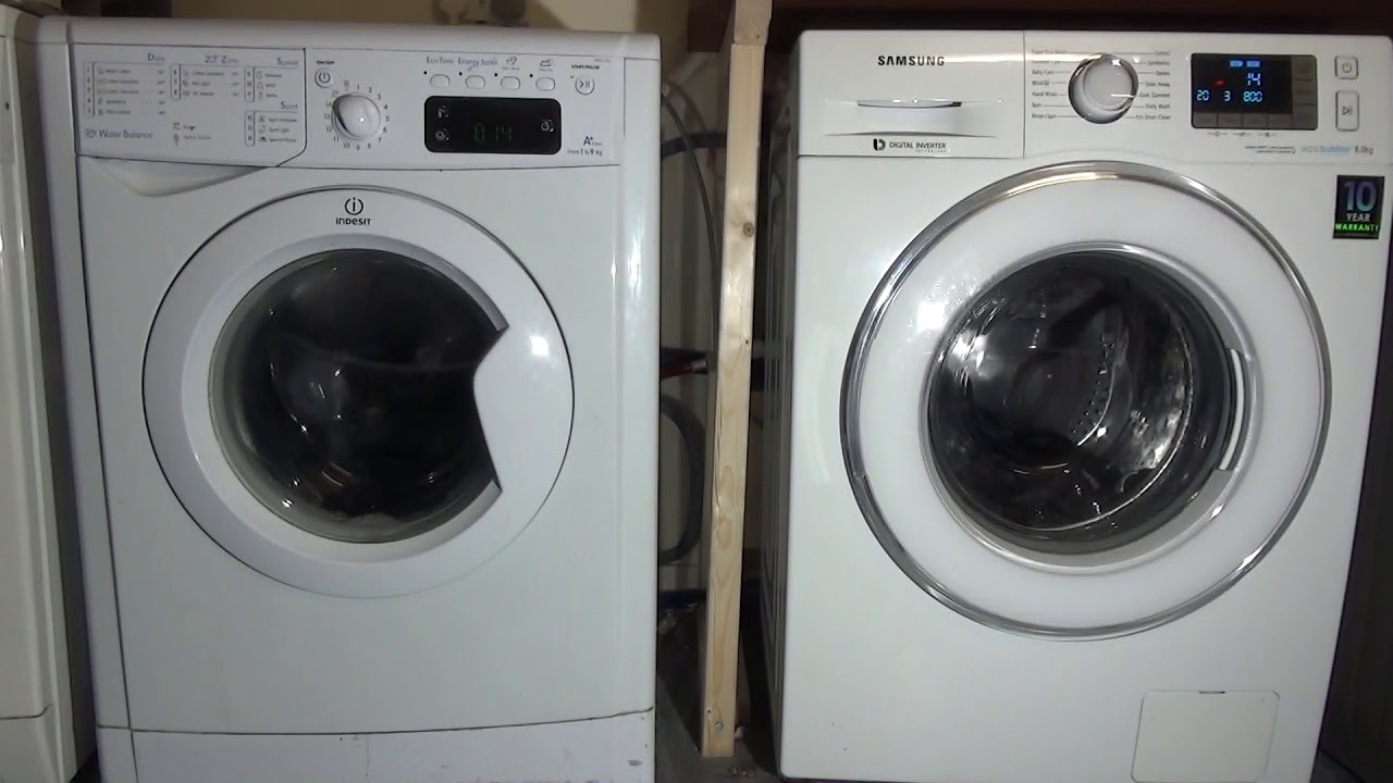 Wash Race No.129 : Indesit Refresh 20 vs Samsung Quick 20 (20 minute cycle)