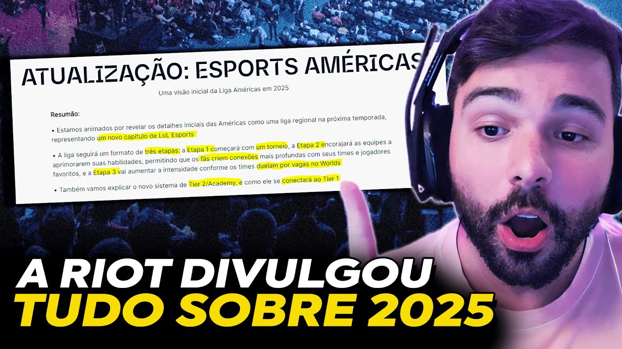 🚨 A RIOT FALOU COMO VAI FUNCIONAR O LOL 2025, TIER 2 E CAMPEONATOS INTERNACIONAIS! MINERVA REAGE