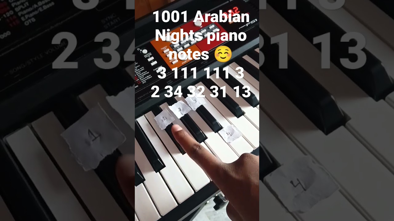 1001 Arabian nights piano tutorial and notes ☺️#shorts #youtubeshorts #tiktok