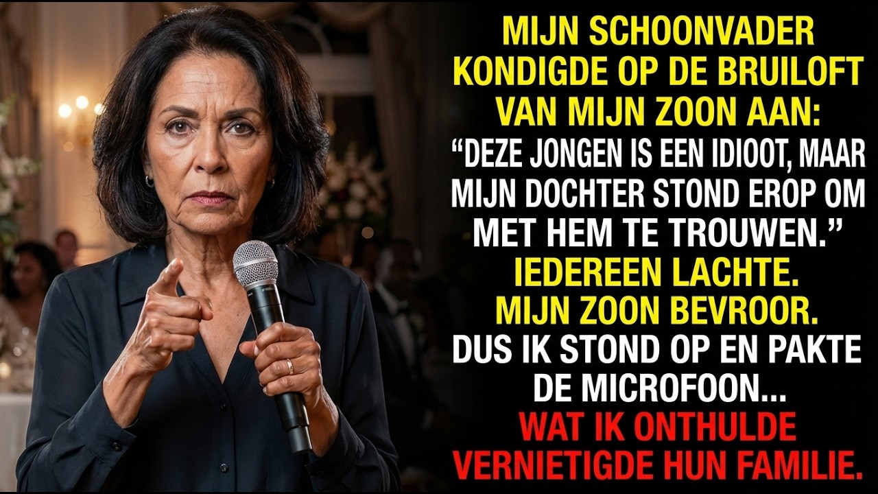 Zijn schoonvader noemde hem een idioot op de bruiloft toen onthulde ik een geheim dat hen verbrijzel