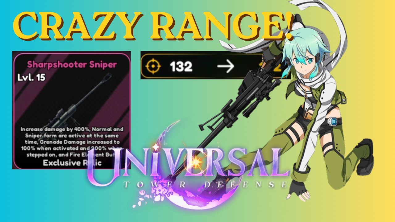 *CRAZY RANGE!* EXCLUSIVE RELIC! SHARPSHOOTER BEST BUILD in Universal Tower Defense X