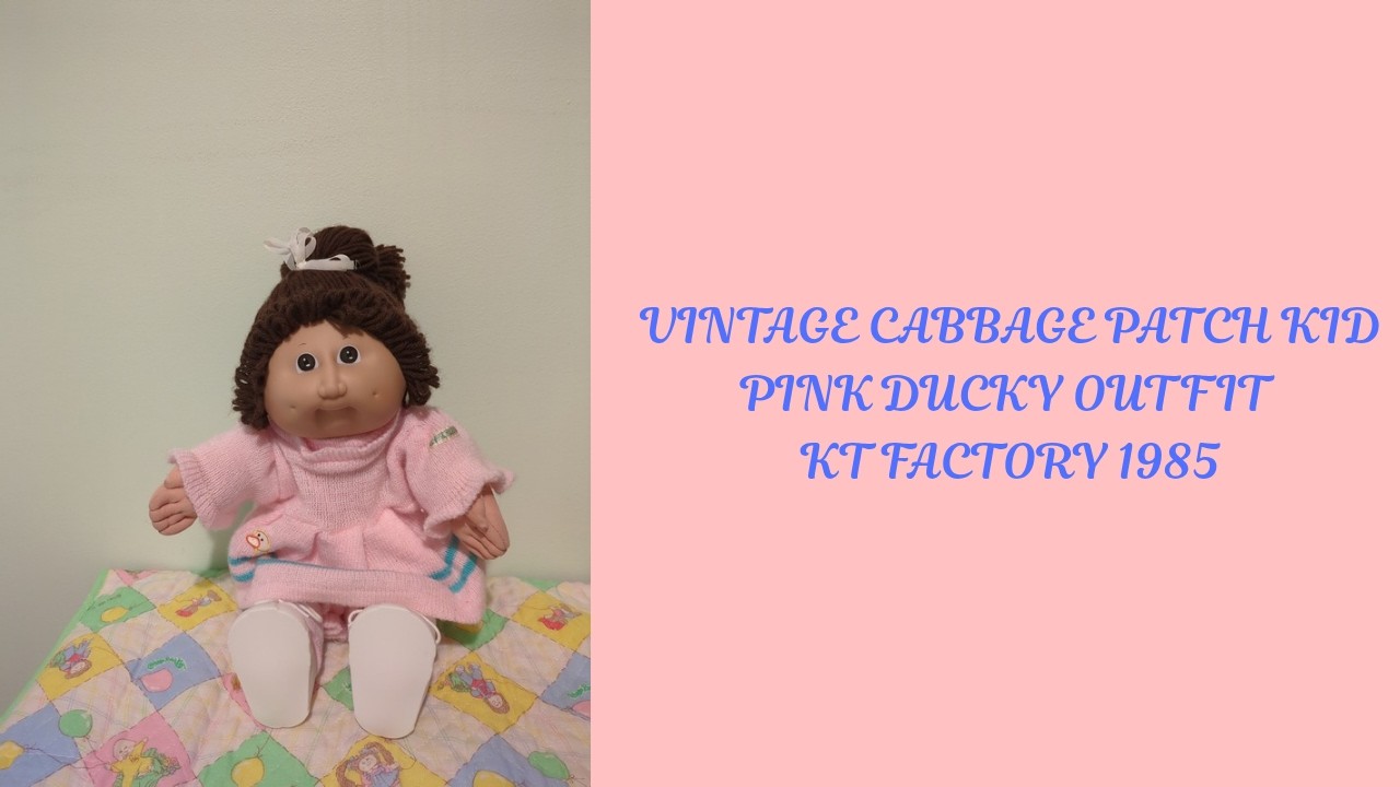 Adult Doll Collector Vintage Cabbage Patch Kid Pink Ducky Outfit KT Factory 1985👧