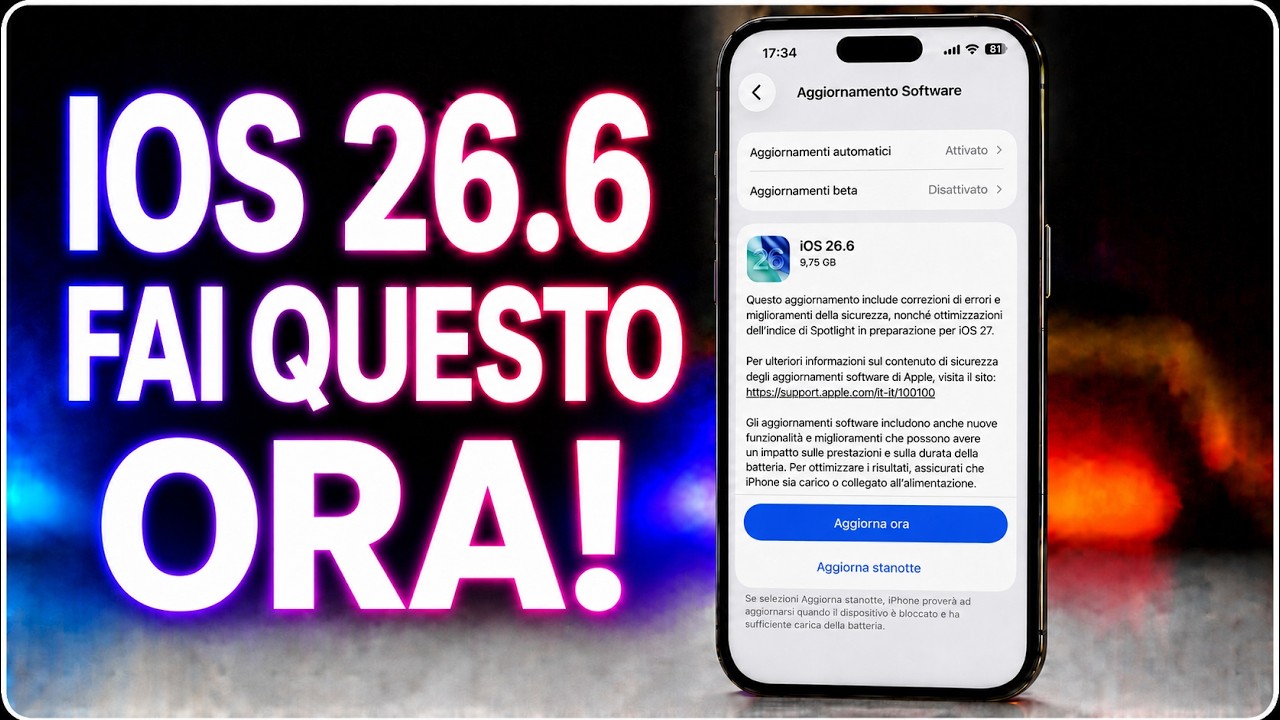 iOS 26.6 &Egrave; ARRIVATO! Fallo subito dopo l&rsquo;aggiornamento