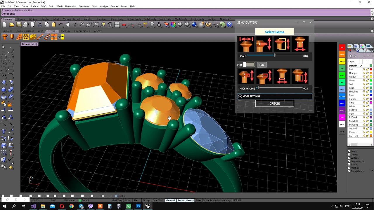 Convert Matrix Stones for Grasshopper Gold