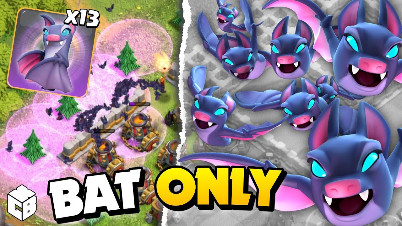 TH 11 RATA Cuma Dengan BAT SPELL!! - Clash of Clans