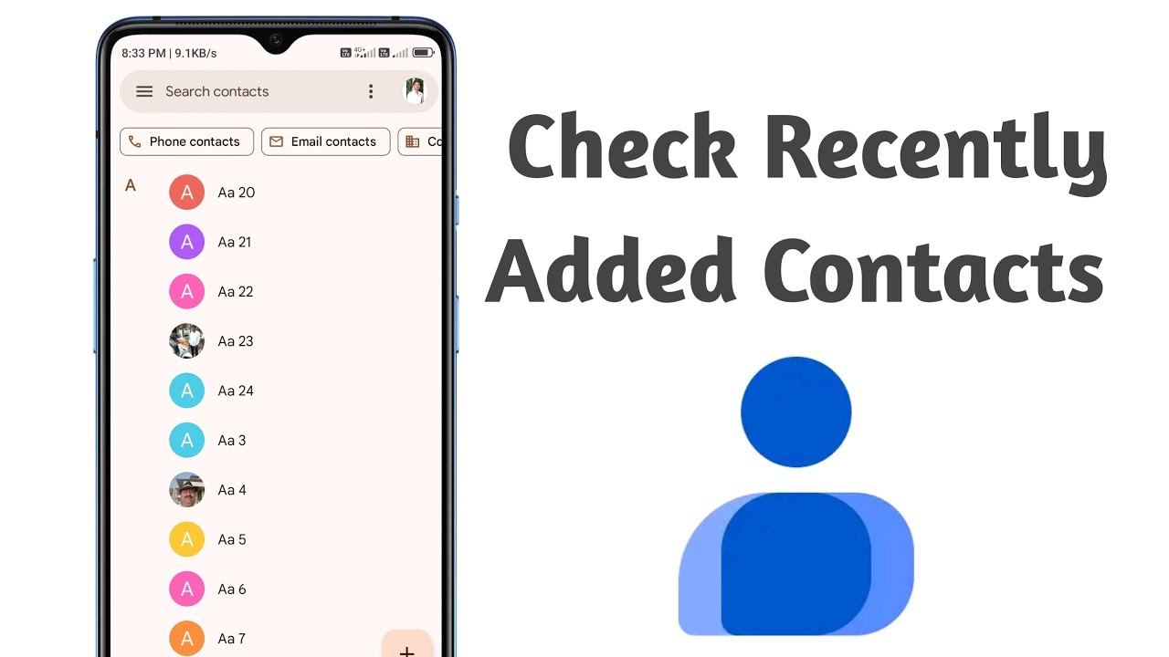 how to check recently added contacts on android