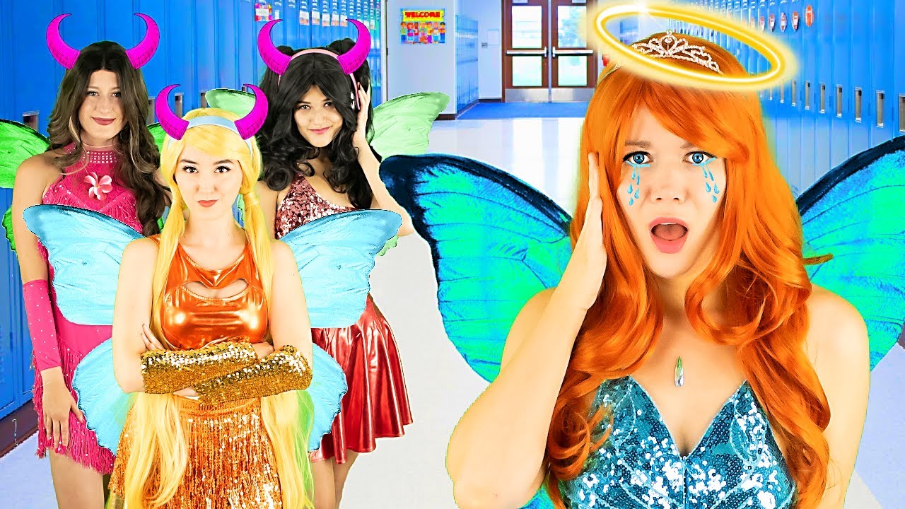 MEAN vs NICE | STELLA vs BLOOM with WINX Girls FLORA and MUSA