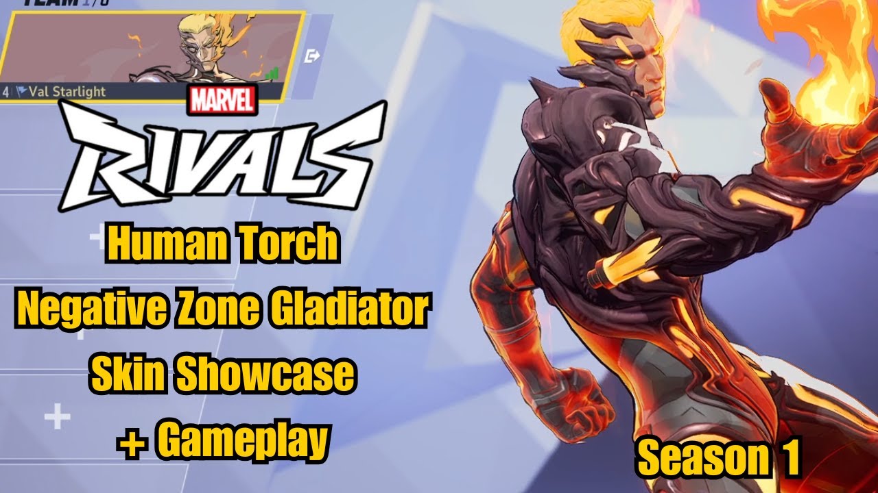 Human Torch | Negative Zone Gladiator Skin Showcase | Marvel Rivals | Season 1