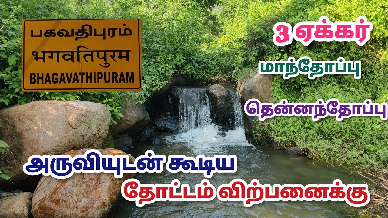 பகவதிபுரம் ரயில் நிலையம் அருகில் நீர் வீழ்ச்சியுடன் கூடிய தோட்டம் விற்பனைக்கு மா, தென்னந்தோப்பு Sale