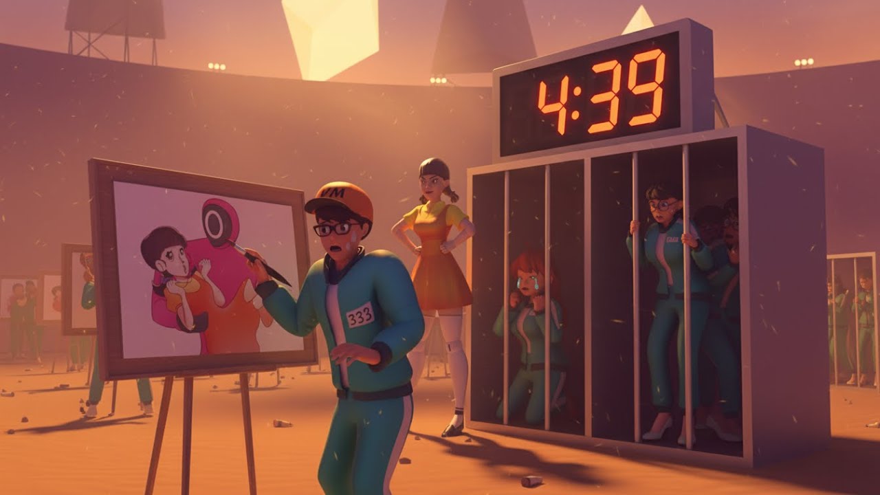 Squid Game vs Scary Teacher 3D | Match The Right Drawing Unlock Beautiful Girls Cage Challenge