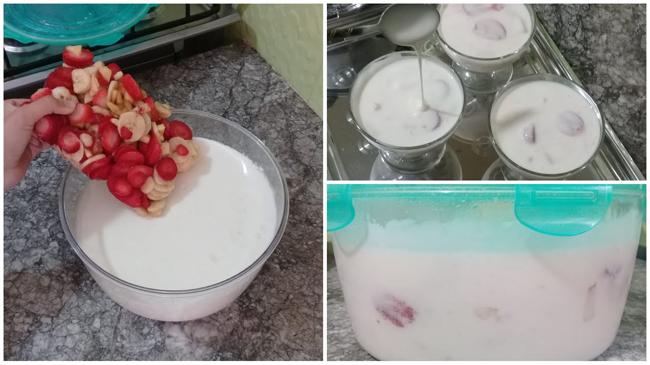 رايب بالفواكه ناجح 💯 خاثر بكمية وفيرة بدون حليب مجفف أو طنجرة الضغط والمداق أحسن من المحلبات