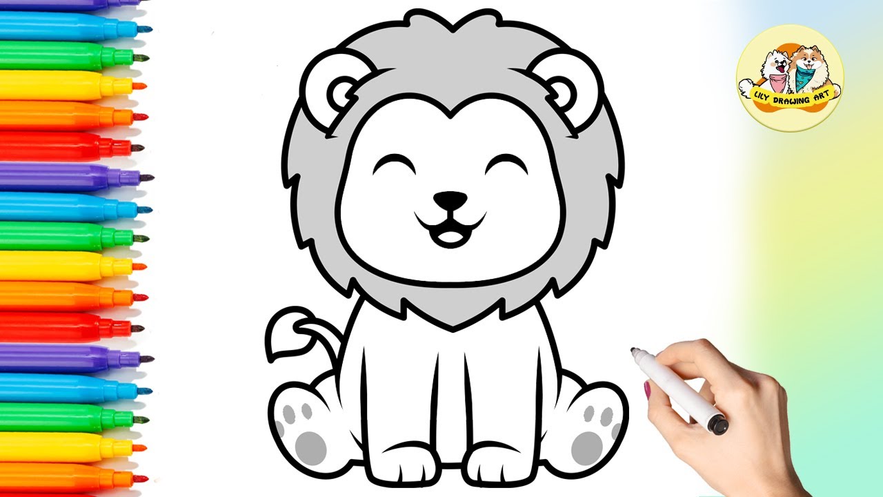 How to Draw an Easy Lion 🦁| Step by Step