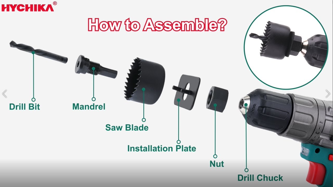 How to assemble a hole saw on your powerful drill? | Tutorials