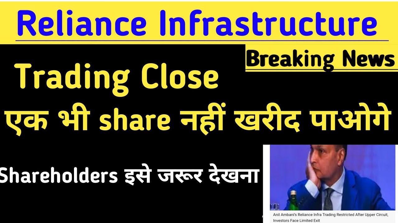 Reliance Infrastructure share news today। R Infra share latest news।R Infra share news today। R 