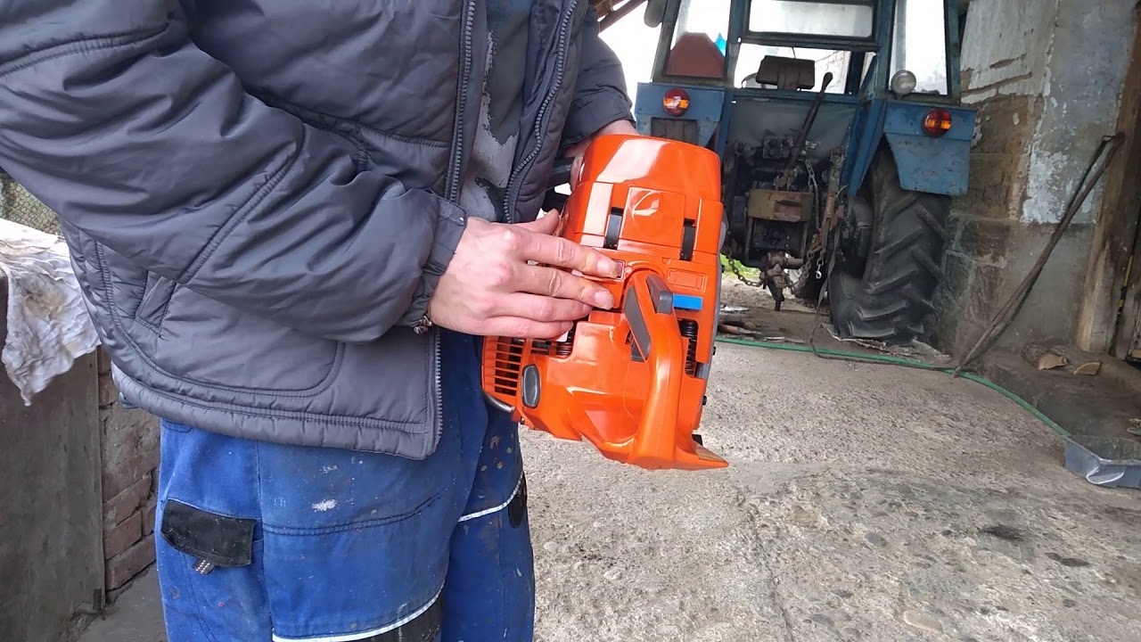Husqvarna 395 XP Cold Start the first start of a new chainsaw and run-in