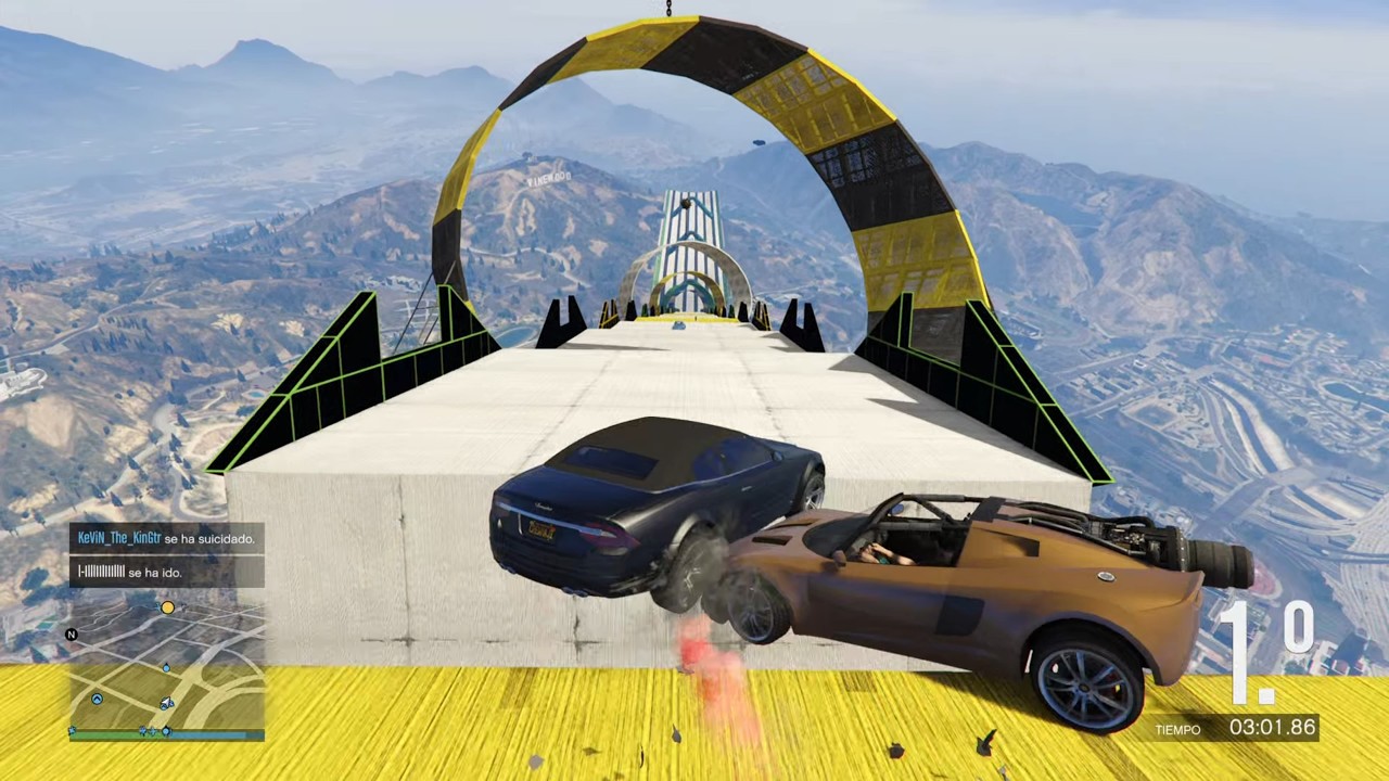 Mega Rampa de Coches ALEATORIOS!!! Me Chocan pero Remonto!! || Gameplay de GTA 5 Online sin Comentar