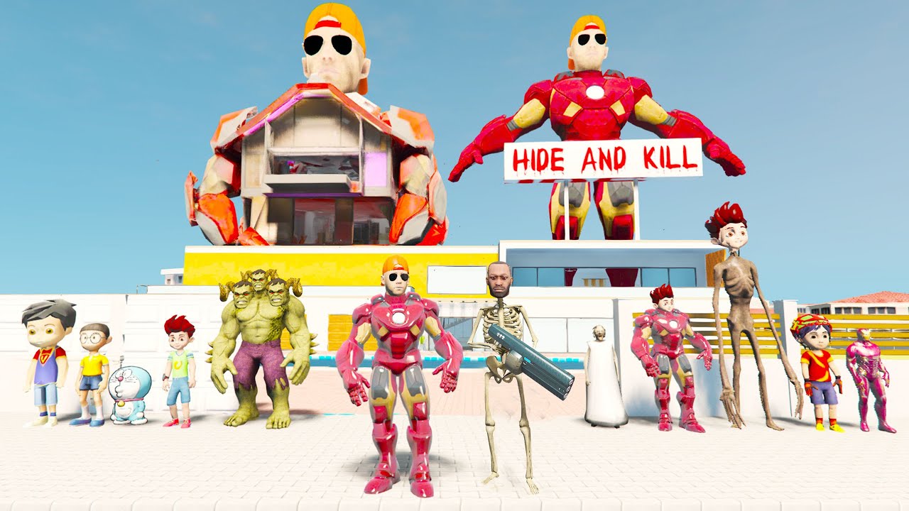 😱 Franklin Play Hide & Kill With Jack Ironman 💥😱 Indian Theft Auto 💥😱Indian Bike Driving 3D