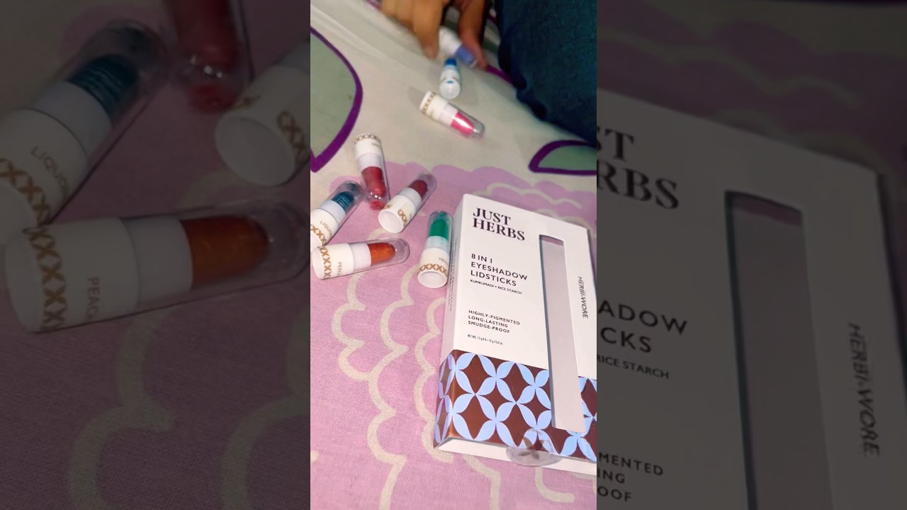 Just Herbs Eyeshadow Lidsticks Unboxing & Review #shorts #minivlog #unboxing