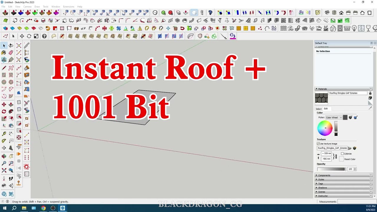 Vẽ Mái nhà bằng công cụ Instant Roof + 1001 Bit trong Sketchup