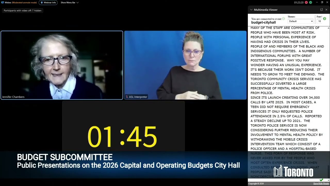 Funding Housing Resolves Crises | Jennifer Chambers Deputation at Toronto Budget Committee 2026