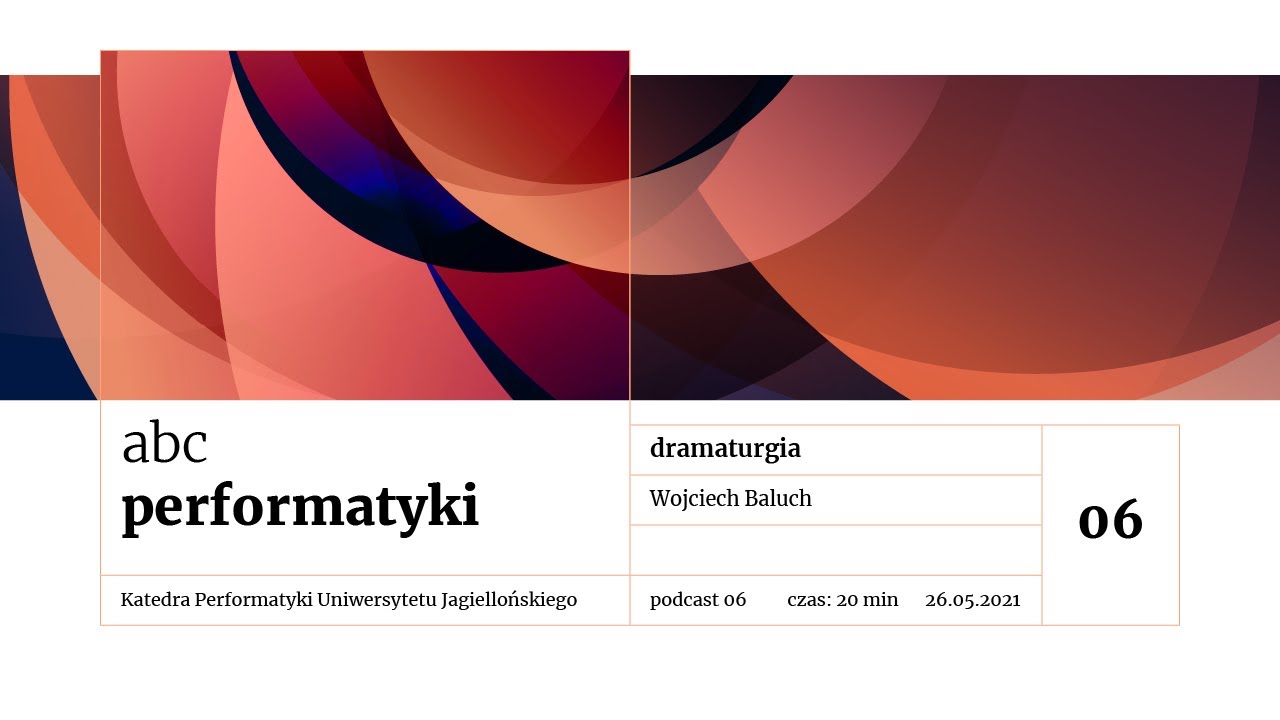 ABC Performatyki: dramaturgia | prof. Wojciech Baluch | podcast